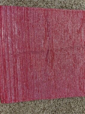 8 Shimmery Textured Red Holiday Napkins